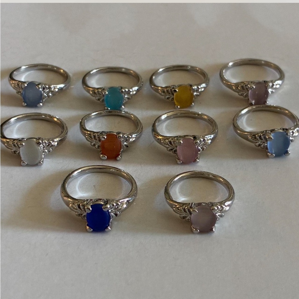 ❗️FIRM SALE❗️Lot of 10 Cats Eye Gemstone Rings